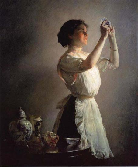Joseph Decamp The Blue Cup Sweden oil painting art
